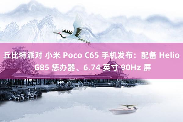 丘比特派对 小米 Poco C65 手机发布：配备 Helio G85 惩办器、6.74 英寸 90Hz 屏