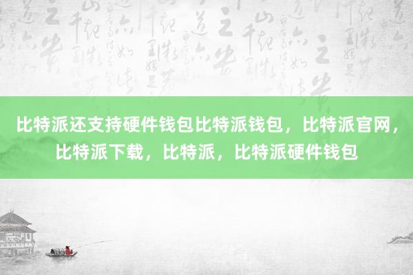 比特派还支持硬件钱包比特派钱包，比特派官网，比特派下载，比特派，比特派硬件钱包