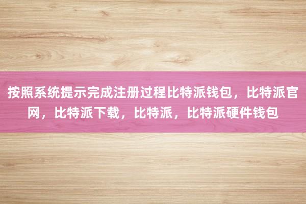 按照系统提示完成注册过程比特派钱包，比特派官网，比特派下载，比特派，比特派硬件钱包