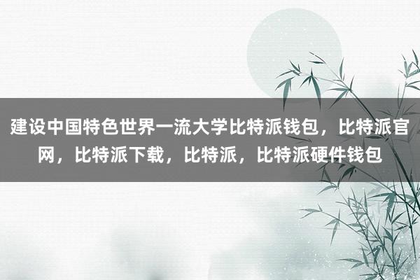 建设中国特色世界一流大学比特派钱包，比特派官网，比特派下载，比特派，比特派硬件钱包