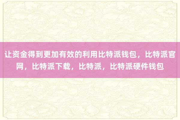 让资金得到更加有效的利用比特派钱包，比特派官网，比特派下载，比特派，比特派硬件钱包