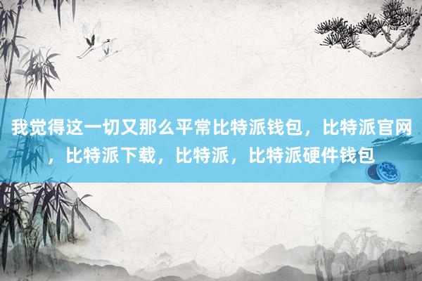 我觉得这一切又那么平常比特派钱包，比特派官网，比特派下载，比特派，比特派硬件钱包