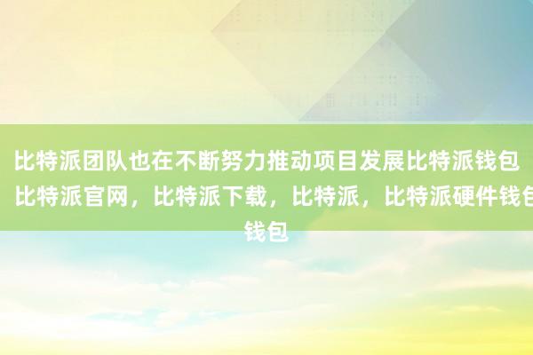 比特派团队也在不断努力推动项目发展比特派钱包，比特派官网，比特派下载，比特派，比特派硬件钱包